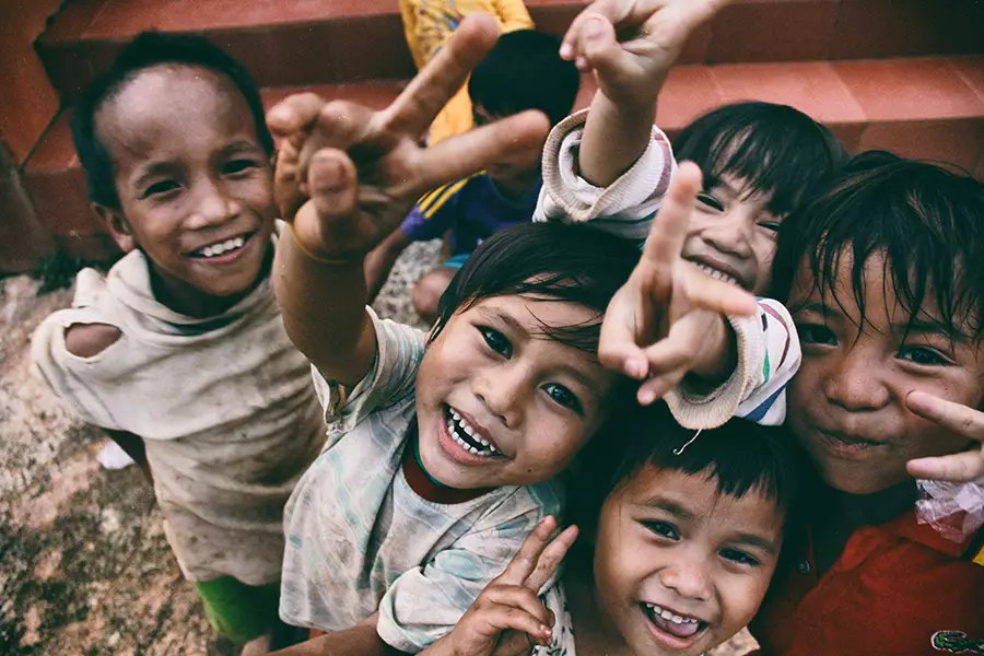 Group of smiling children